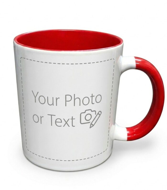 Red Handle Coffee Mug